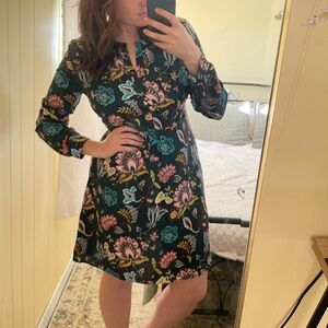 Silk floral loft dress